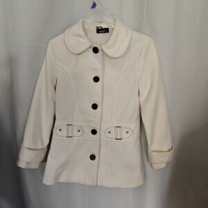 BCX girls size L pea coat ivory